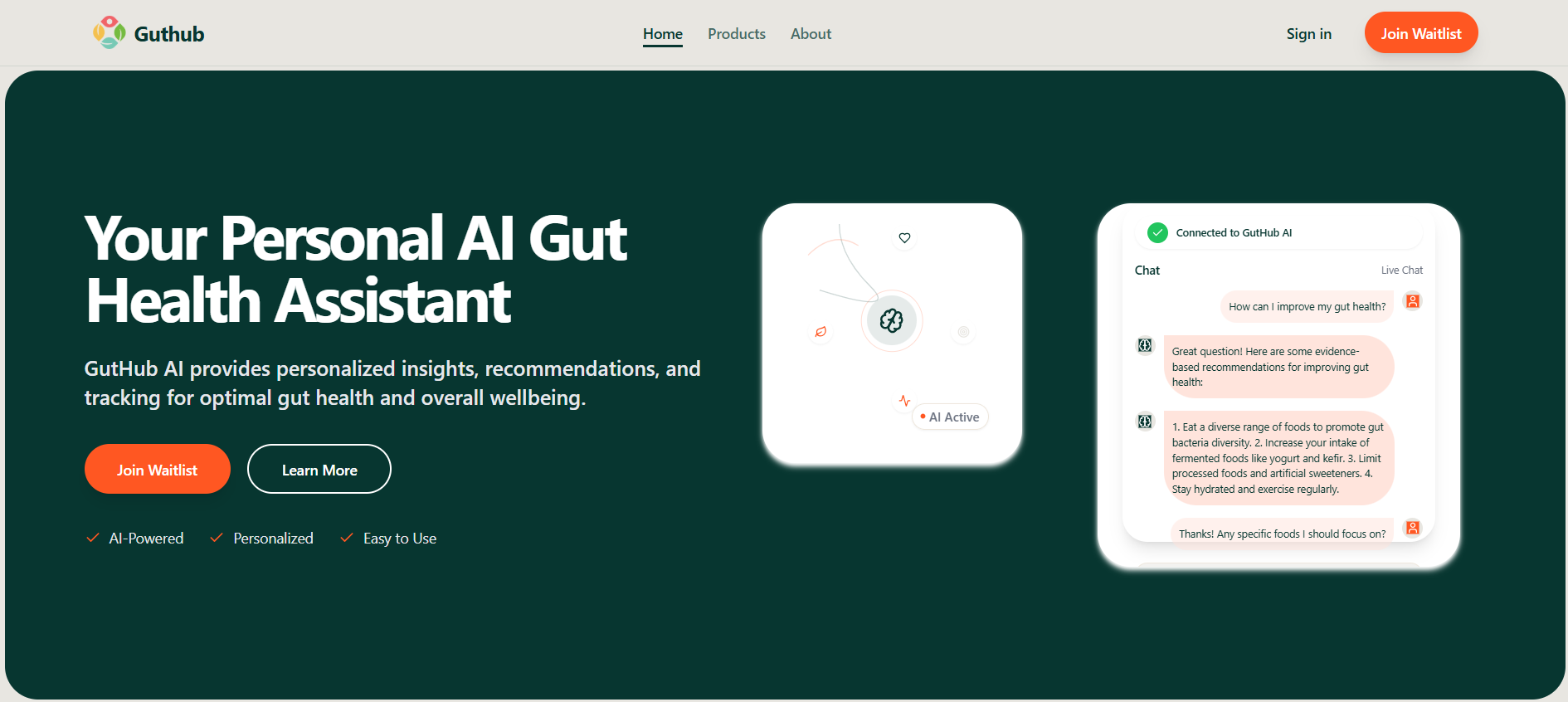 Guthub.ai - AI Gut Health Assistant